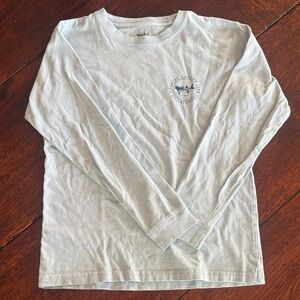 Kids Long Sleeve Coastal Cotton Graphic Tee - Light Blue